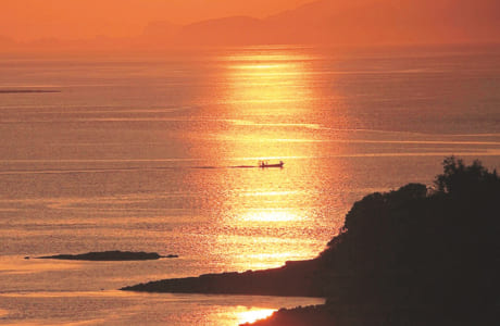 松島の夕日