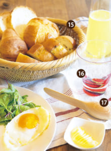 （15）「みそこし」竹細工窪地/3780円（16）「リフレクター」シマダシンペイグラスワークス/7020円（17）「テタール」アトリエ森の家/（大）5200円