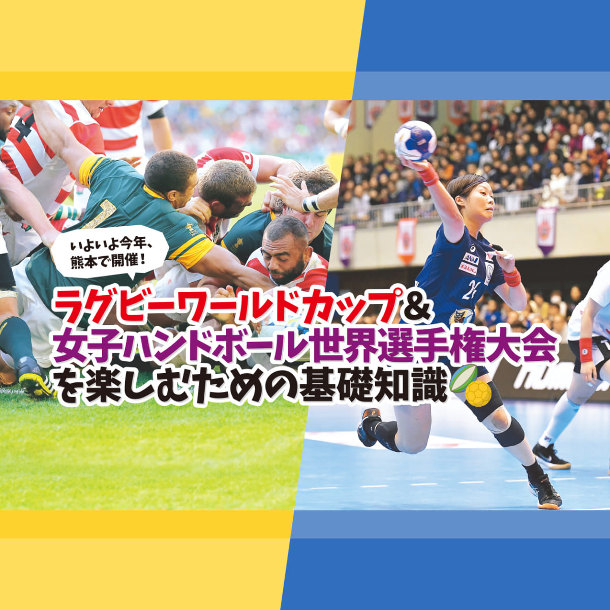 454号 いよいよ今年 熊本で開催 ラグビーワールドカップ 女子ハンドボール世界選手権大会を楽しむための基礎知識 くまにち すぱいす