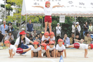 運動会では組み体操に挑戦
