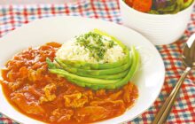 画像：トマト缶で煮込むと洋風メニューに 豚とまライス【おうちでCOOK】