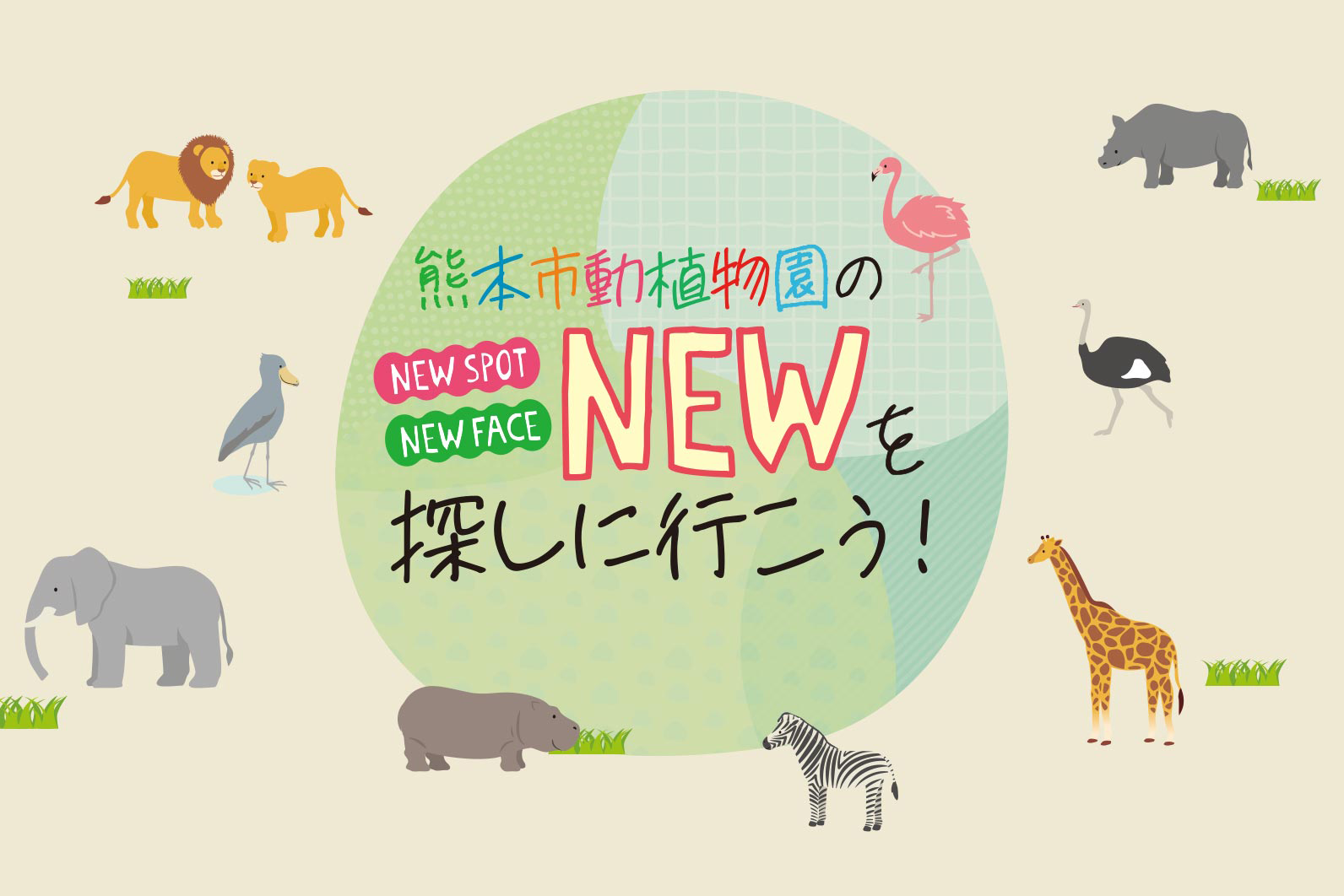 熊本市動植物園のNEWを探しに行こう！