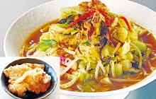 画像：ちゃんぽんと唐揚げセット300円引き【しあわせごはん】