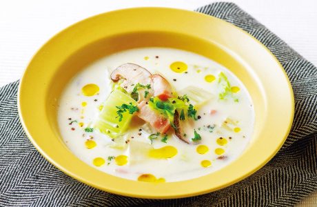 白菜の豆乳スープ