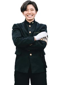 済々黌高校応援団 団長 中山 愛那（あいな）さん（3年）