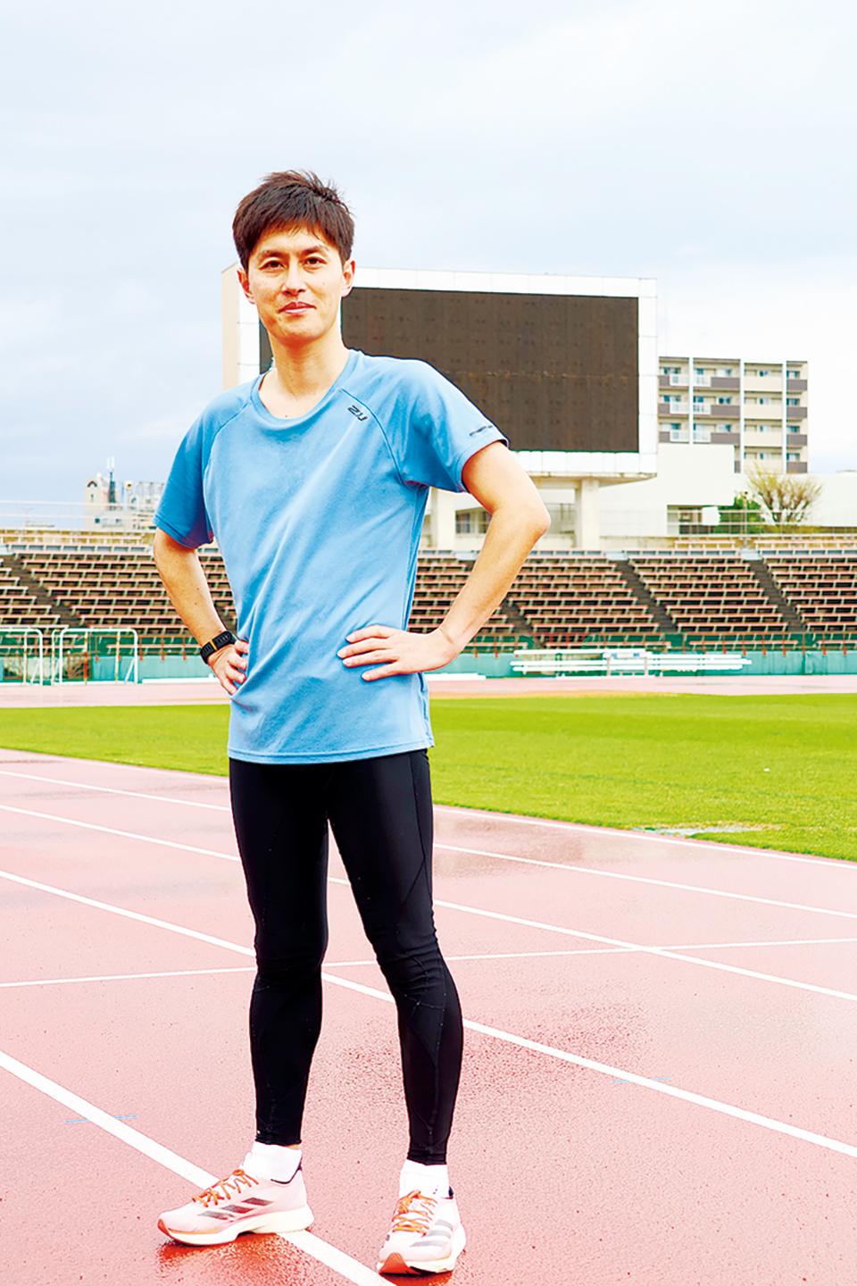 甲斐 奨史さん
1988年、熊本市生まれ。高校から陸上を始め、専門は1500m。大学から競歩に転向。国体や日本選手権にも出場し、熊本県記録も度々更新。肥後銀行に就職後も競技を続け、世界マスターズ陸上2024で銅メダルを獲得。山都町在住。