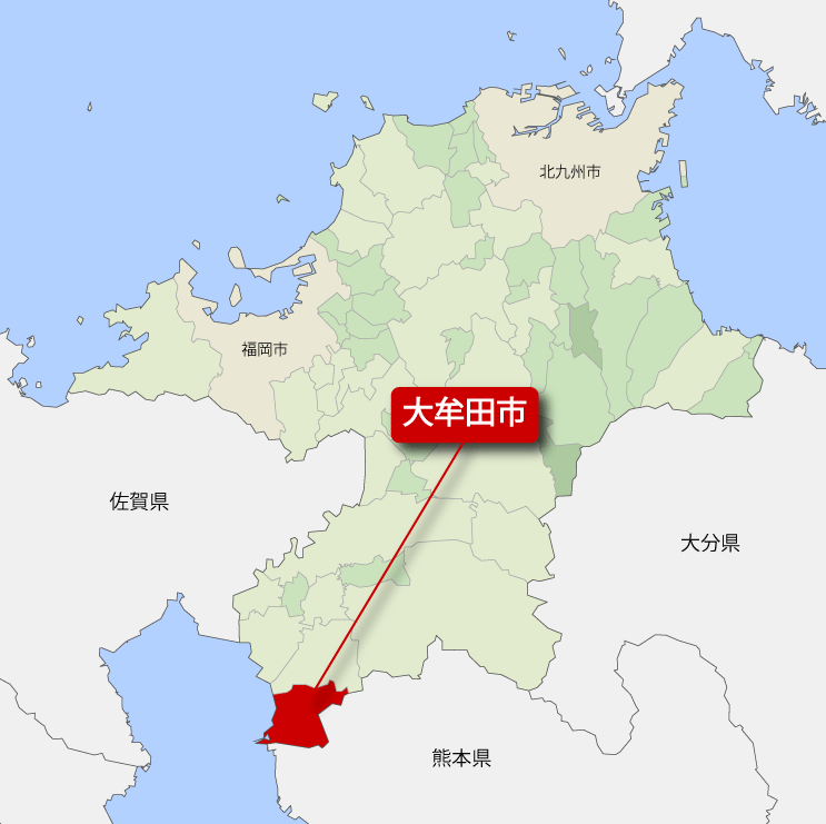 福岡県の地図