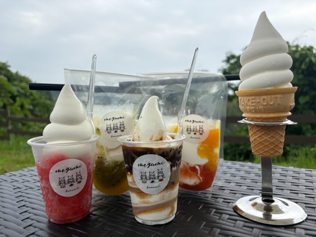 めぐみさんちの農園で食べたソフトクリーム