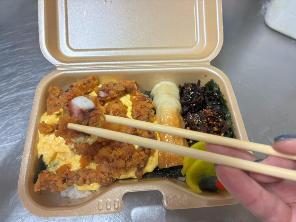 マイショップ熊本店のイカ弁当を実食