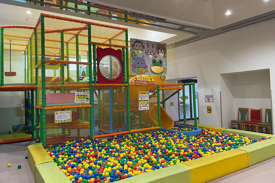 キッズランド名物の巨大立体遊具とボールプール