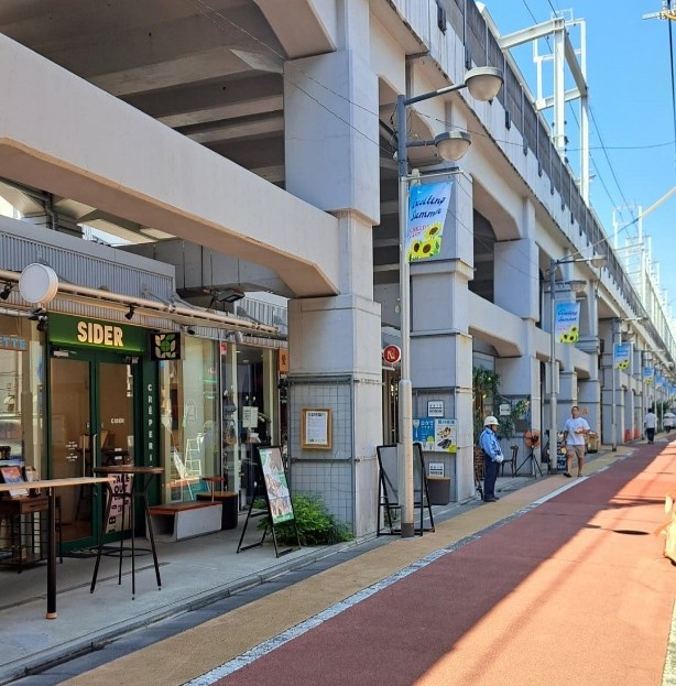 学芸大学駅高架下の商店街