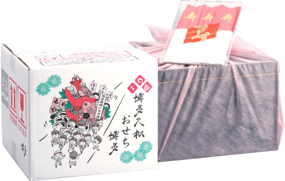 風呂敷に包み、専用箱に梱包された状態で届きます