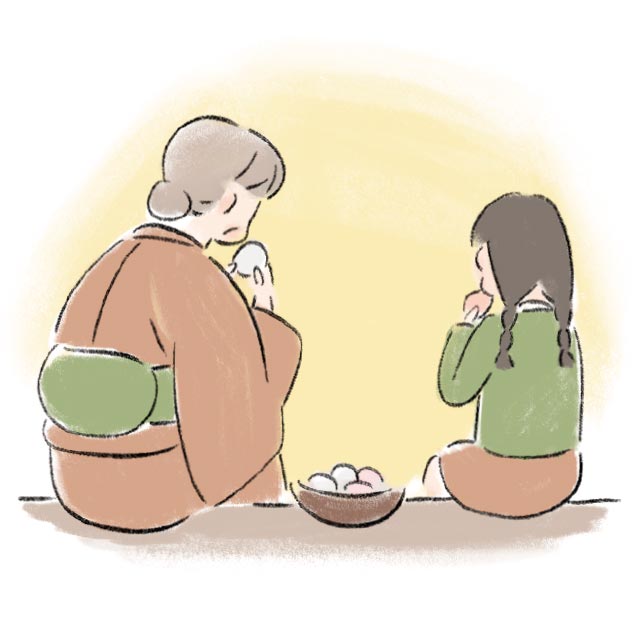 必ず紅白同じ数の甘酒まんじゅうを買ってきていた祖母。私は必ずピンクを選ぶので、「なら、ばあちゃんは白にしようかねぇ」と言いながら一緒に食べていました。今でも私は甘酒まんじゅうを紅白同じ数だけ、買っています。