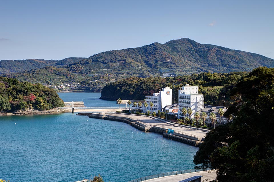 湯の児温泉 海と夕やけ