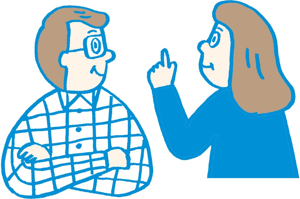 教育資金検討チェックリストを確認する保護者