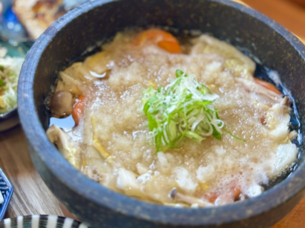 「おろし柚子」の「だご汁御膳」