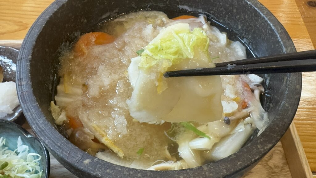 「おろし柚子」の「だご汁御膳」