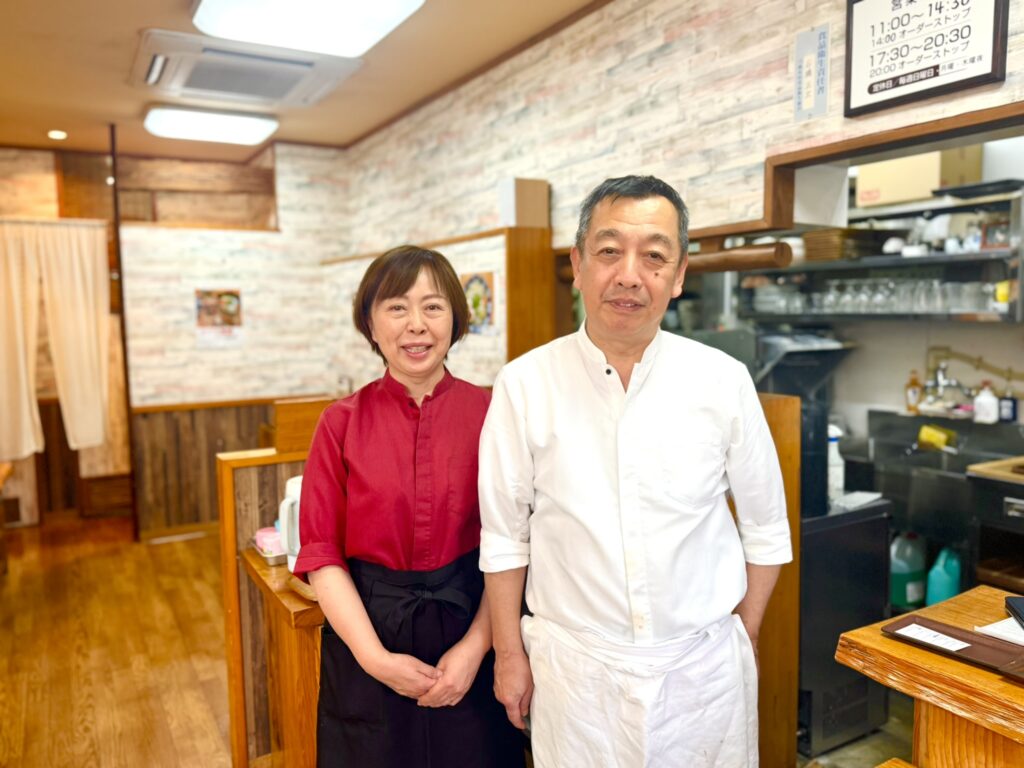 だご汁定食みのりの店主夫婦