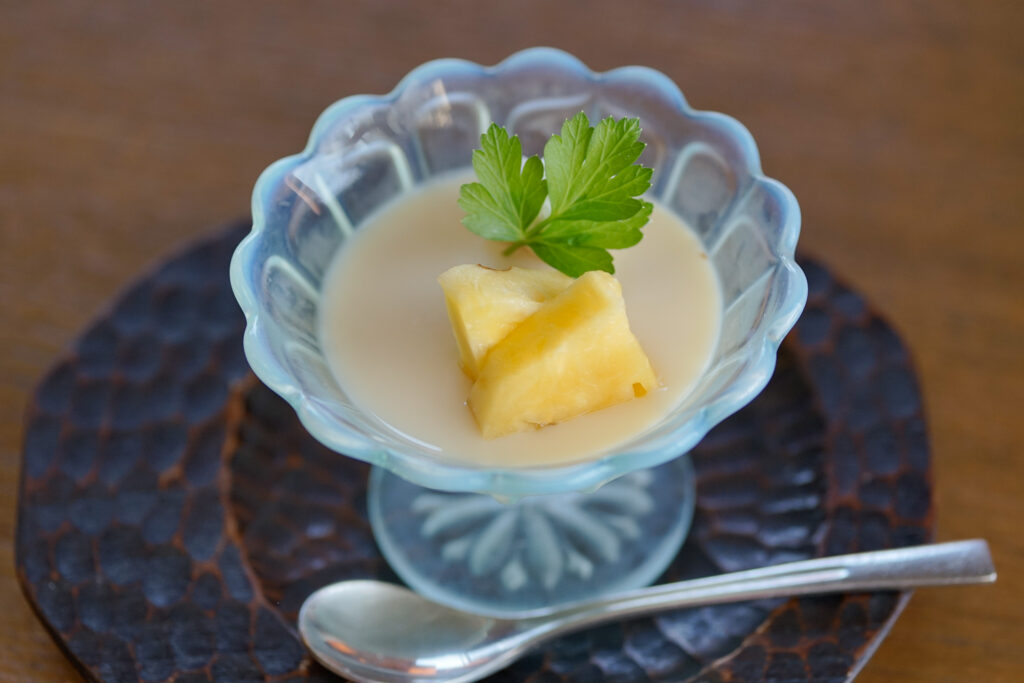 デザートのミルクプリン