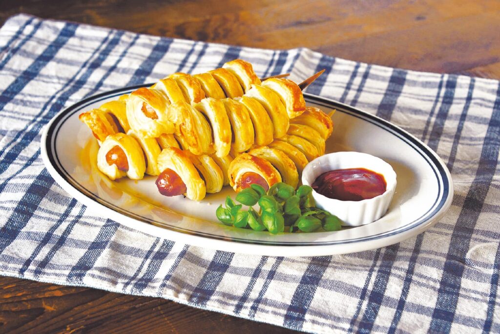 子どもも喜ぶひとくちパイ「アメリカンドッグ風パイ」