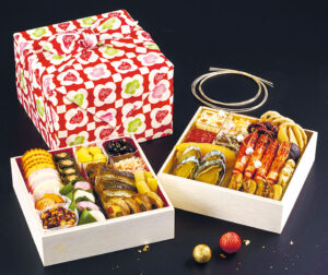 梅の花らしさを加えた上品な創作料理がギュッと詰まった華やかなおせち