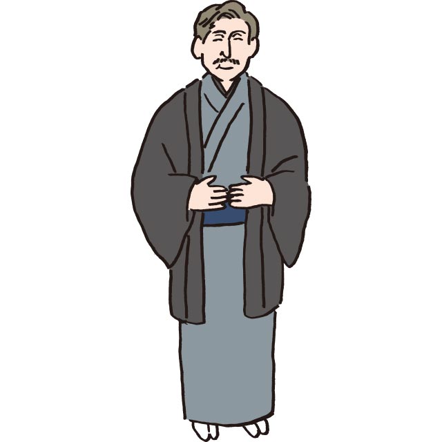 太って満足そうな八雲のイラスト