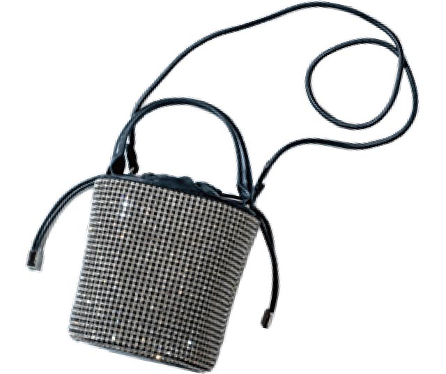 ビジューが輝く バケットバッグ