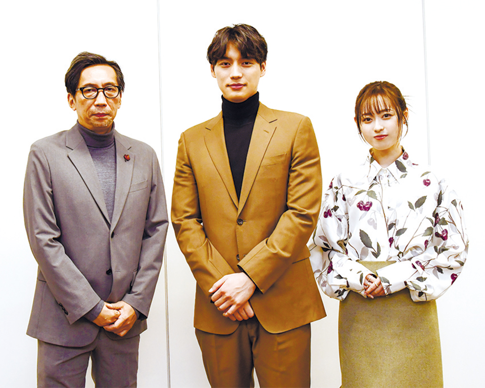 映画『楓』のエピソードを話してくれた行定勲監督と主演の福士蒼汰さん、福原遥さん