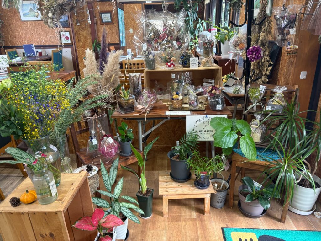 やまの囲炉のドライフラワー