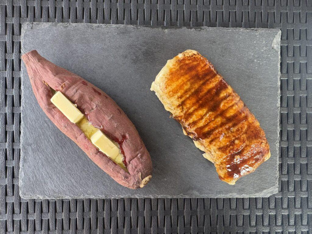 壺焼き芋のブリュレと壺焼き芋バター