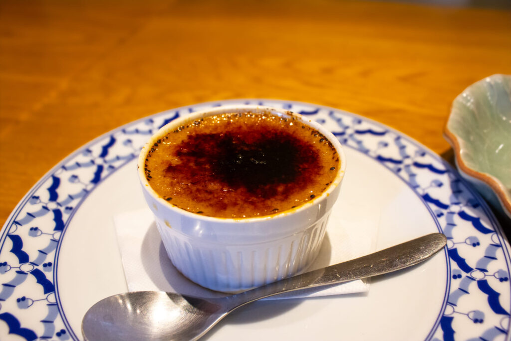 ジャスミン茶のクレームブリュレ