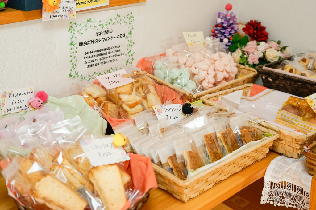 菓子工房ばおばぶのテイクアウトコーナー