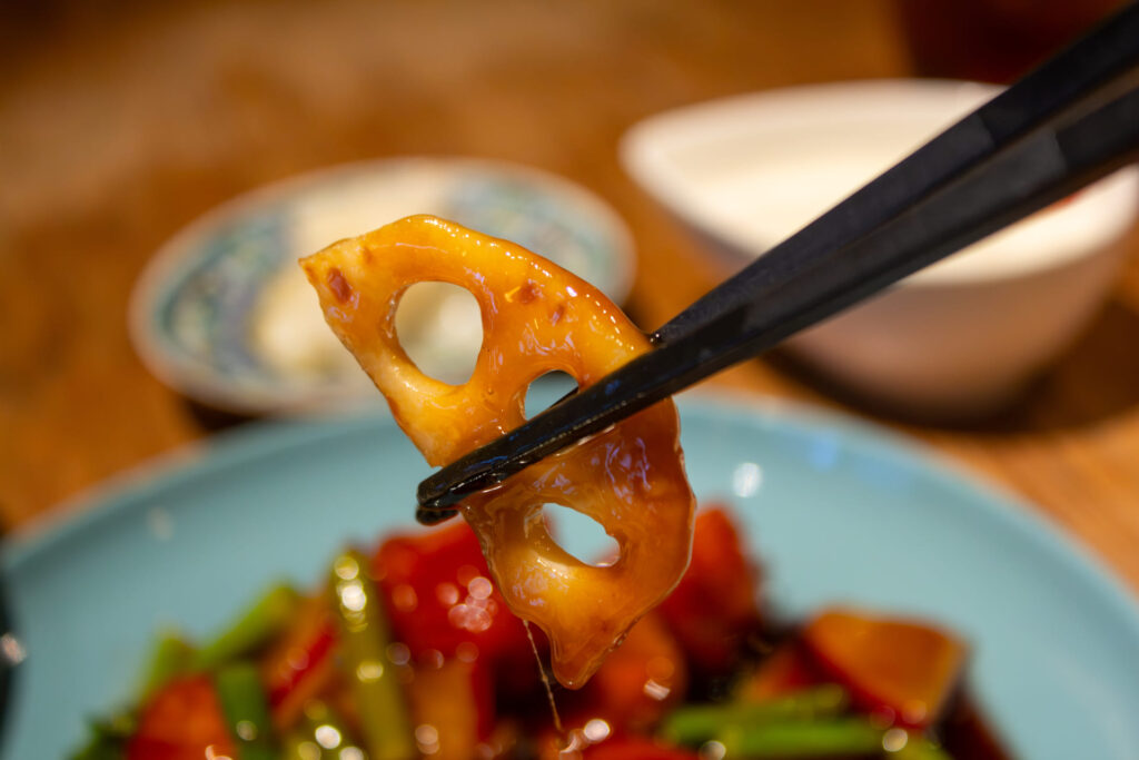りんどうポークヒレ肉の黒酢酢豚
