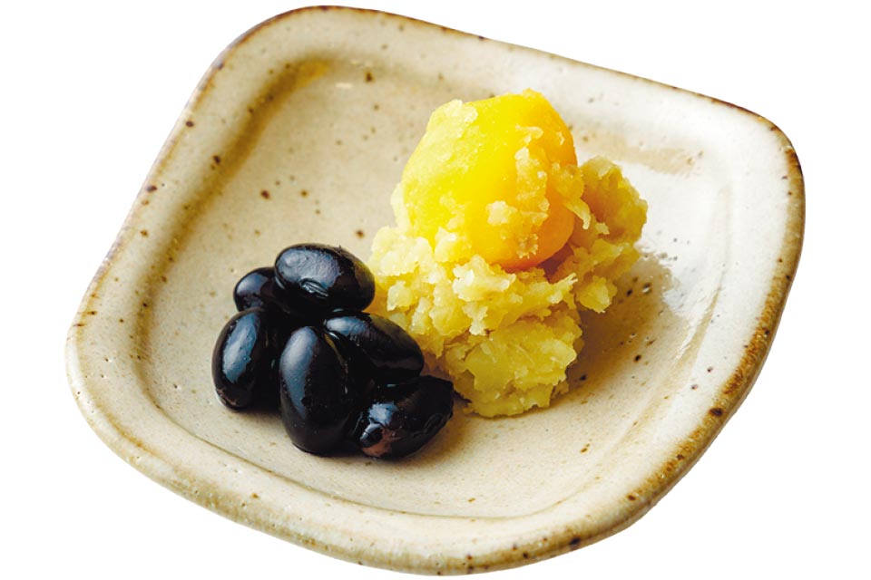 栗きんとんや黒豆はそのまま生地に混ぜ込んで蒸してもOK