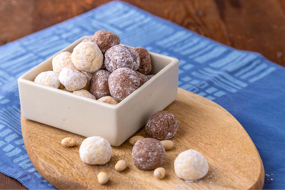 大豆のスノーボール(プレーン&ココア)