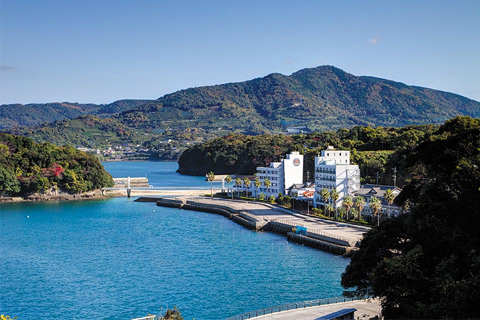湯の児温泉 海と夕やけ
