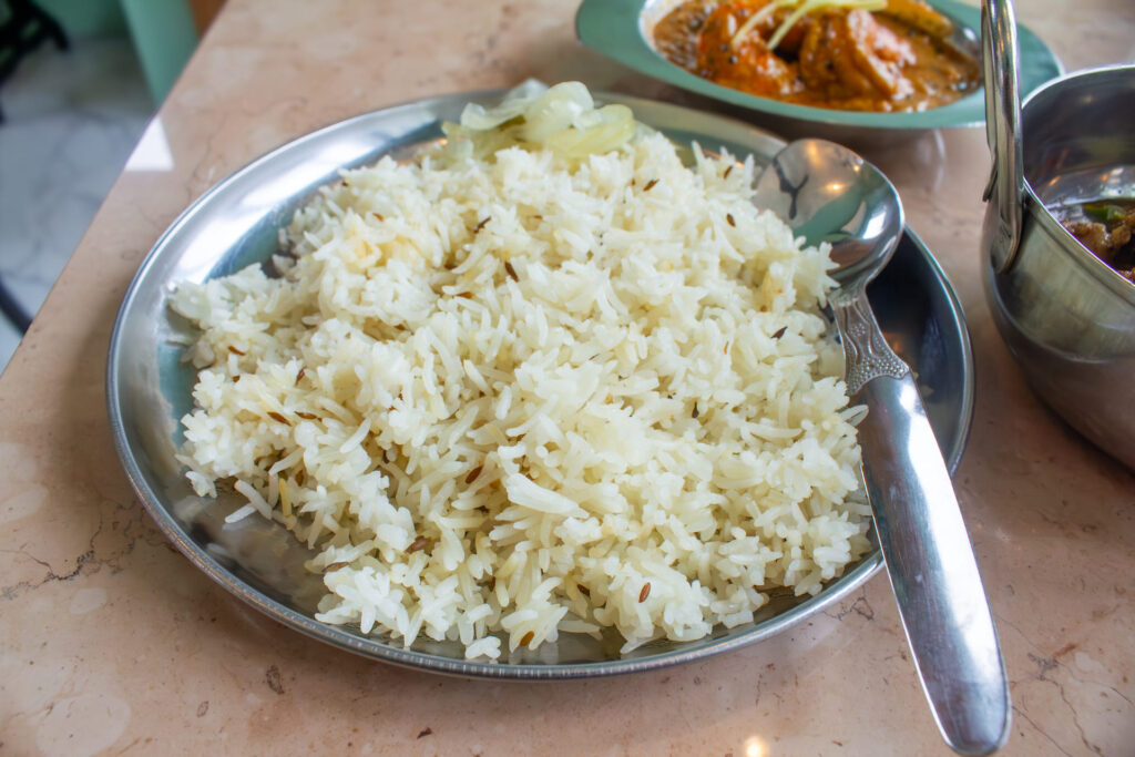 チキンカラヒとエビたま