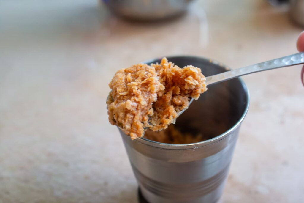 チキンカラヒとエビたま