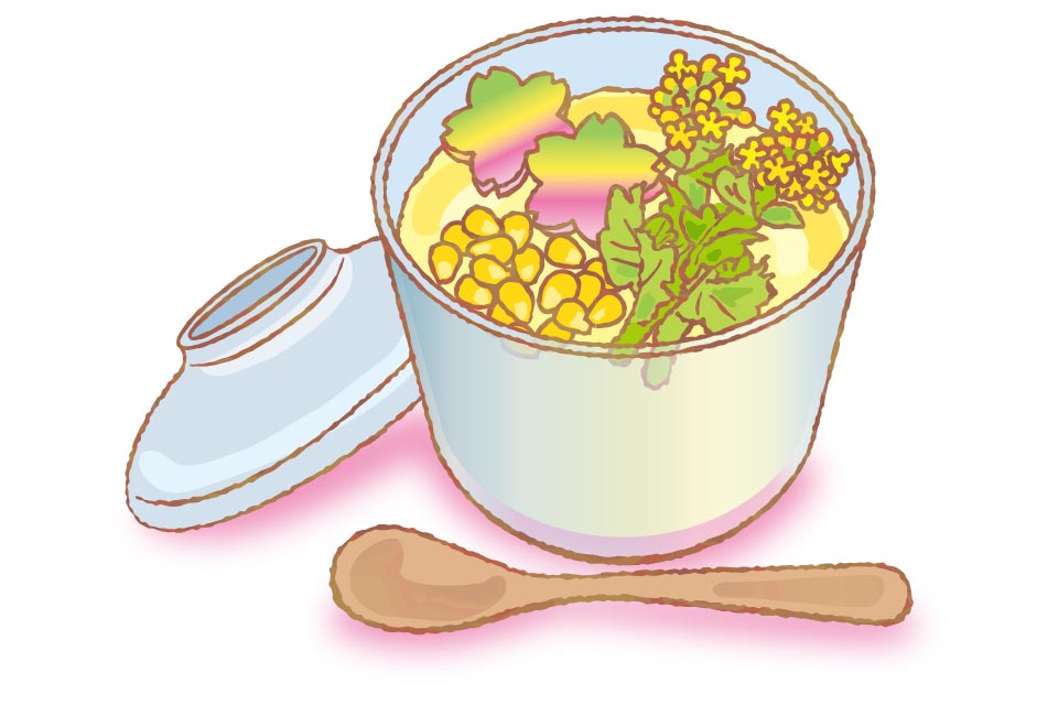 お花畑の茶わん蒸し