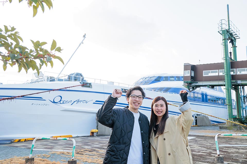 旅をした大起さん（左）と瑞希さん